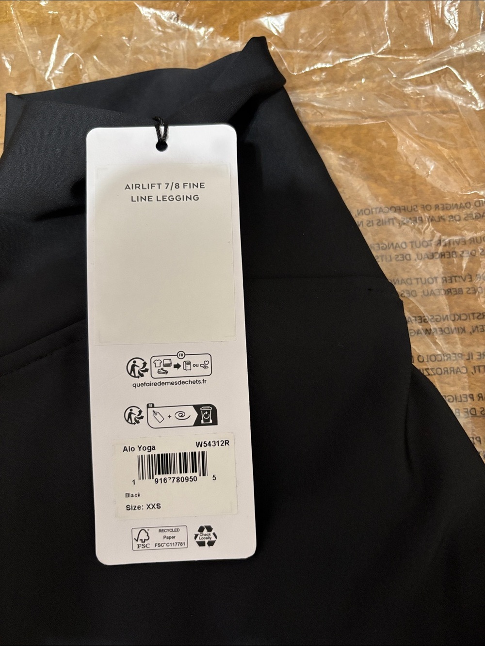 ALO airlift high-waist 7/8 Fine line legging XXS Black 🔥🔥 NWT - Picture 2 of 4